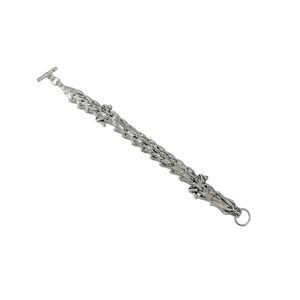 Chrome Plated Dragon Link Toggle Clasp Bracelet